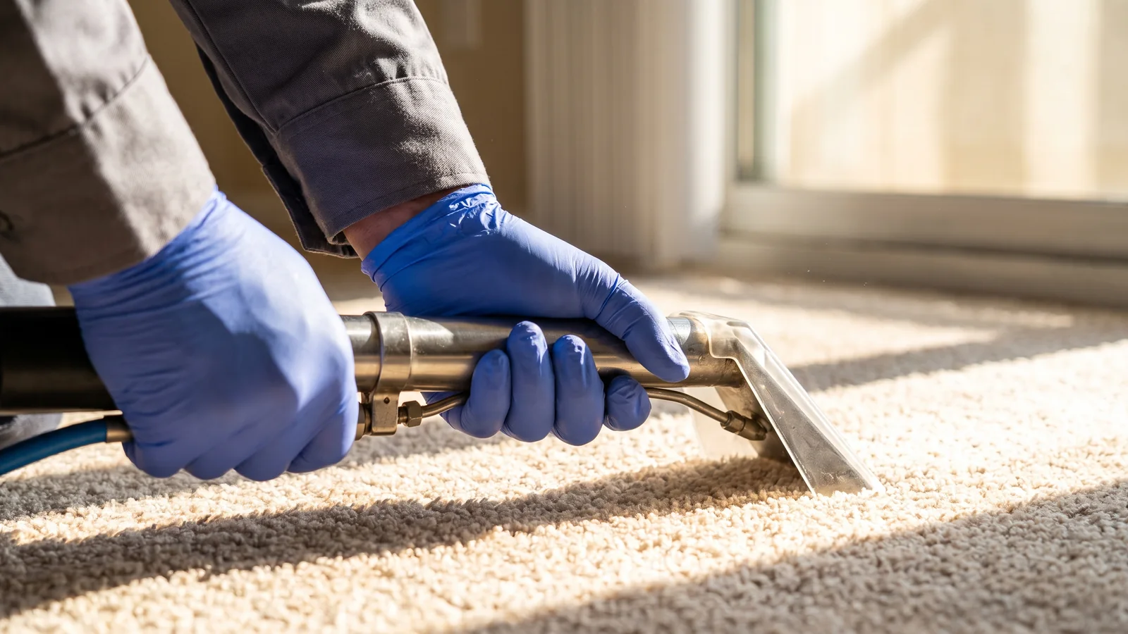A carpet cleaning wand at work in a Anaheim, CA home